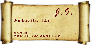 Jurkovits Ida névjegykártya